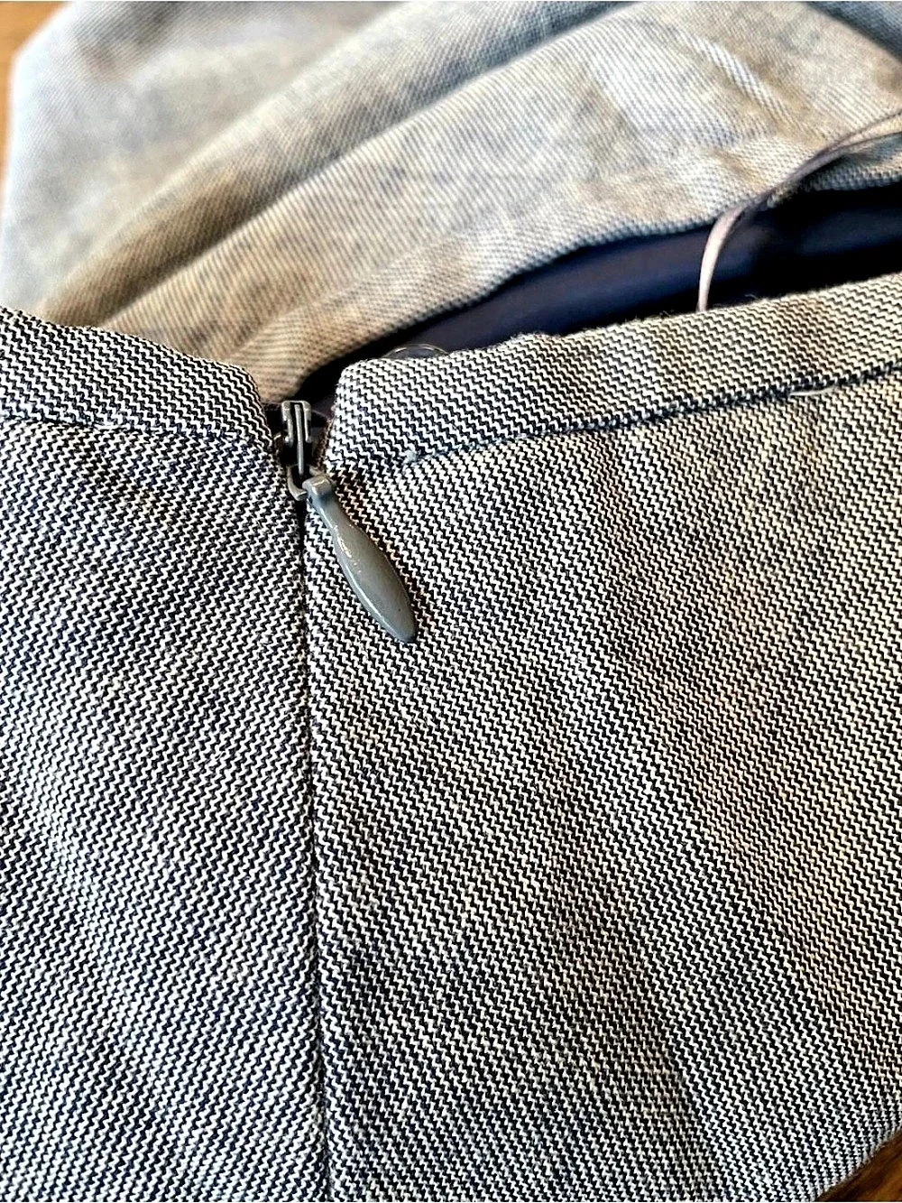 Escada A-Line Wool Skirt in Gray